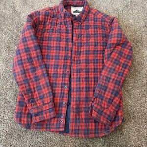 Red and Blue Plaid Men's Shirt